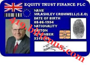 IDENTIFICATION CARDOF MR.ASHLEY CROMWELL